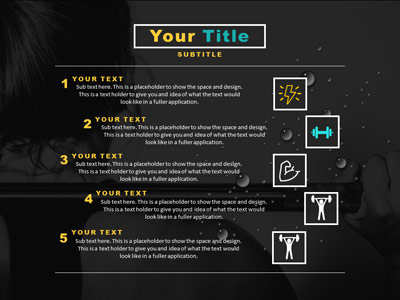 A standard definition presentation slide from Fitness Quote preview four.
