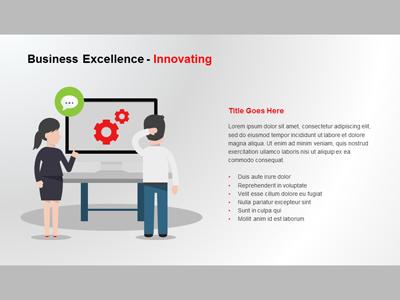 A standard definition presentation slide from Business Excellence preview four.