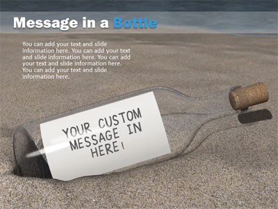 A standard definition presentation slide from Message In A Bottle preview four.