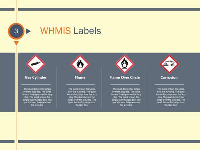 A standard definition presentation slide from Whmis preview four.