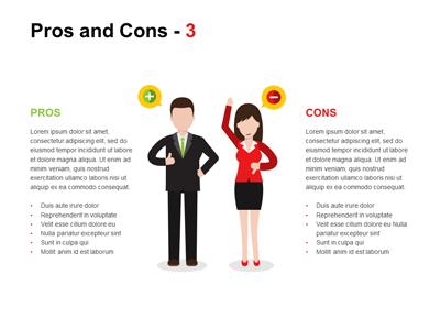 A standard definition presentation slide from Pros And Cons preview four.