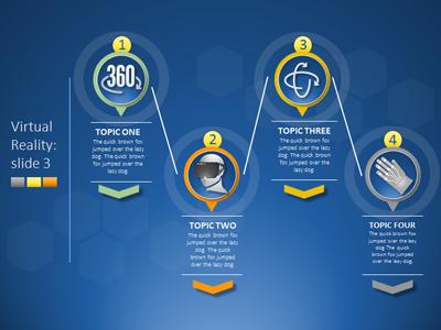A standard definition presentation slide from VR Exploration preview four.
