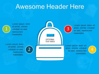 A standard definition presentation slide from School Kids Silhouettes preview four.