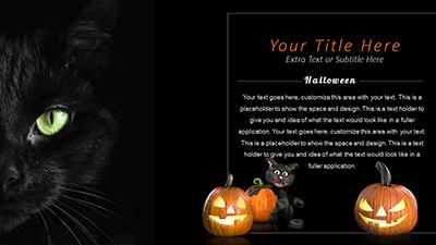 A Cats Halloween | A PowerPoint Template from PresenterMedia.com