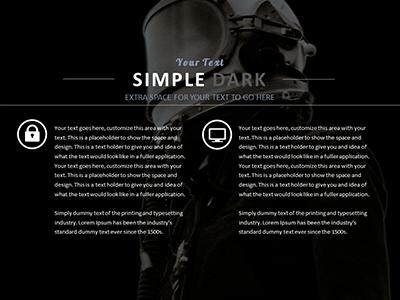 A standard definition presentation slide from Standard Simple Dark preview four.