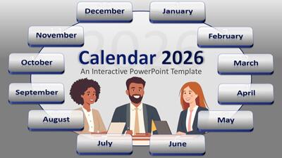 A widescreen presentation slide from interactive-calendar-2026-pid-34961 preview one.