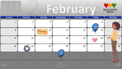 A widescreen presentation slide from 2026 Interactive Calendar PowerPoint Template preview three.