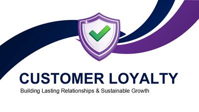 A widescreen presentation slide from customer-loyalty-pid-35787 preview one.