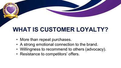 A widescreen presentation slide from Customer Loyalty Presentation Template for Business Growth preview two.
