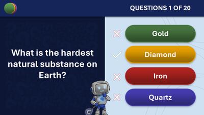 A widescreen presentation slide from 20 Questions PowerPoint Template preview two.