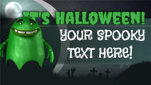 Use the SlideClips video maker to create this Halloween themed video with your own text.