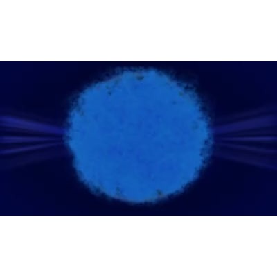 This animated PowerPoint template shows a fusion reaction.