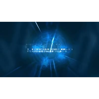 Digital numbers constantly changing which flares of light in the behind.