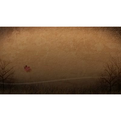 A stylized video background for fall with autumn colors and blowing maple leaves.