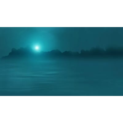 A slow motion drop of water splashes into a pond in this video background.