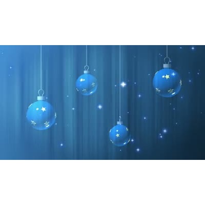 blue ornament rotate around and shimmer