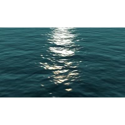 sunlight reflects off the water in a slightwave