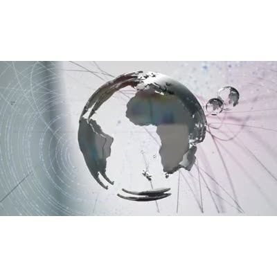 An abstract animation of different earths.
