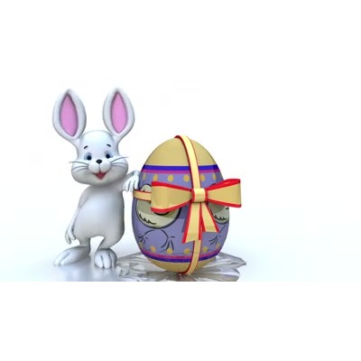 Easter Bunny Paint Egg Custom | 3D Animated Clipart for PowerPoint ...