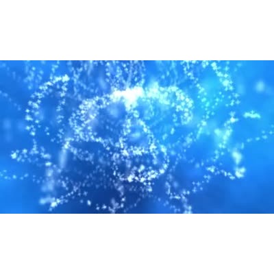 An abstract pattern of stars swirled around a blue background.