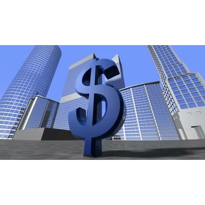 A dollar symbol structure fractures and crumbles to the ground. This video can represent the collapse of the dollar.