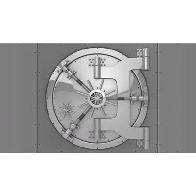 This video shows a vault lock door opening.
