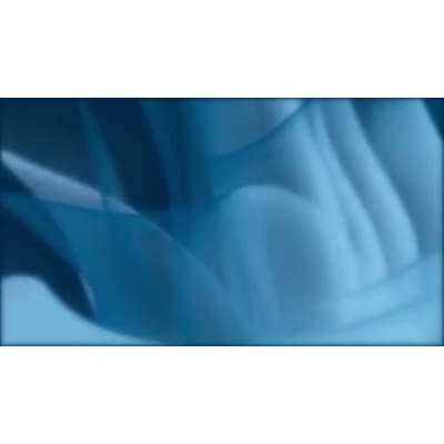 A blue flower grows then fades in and out.