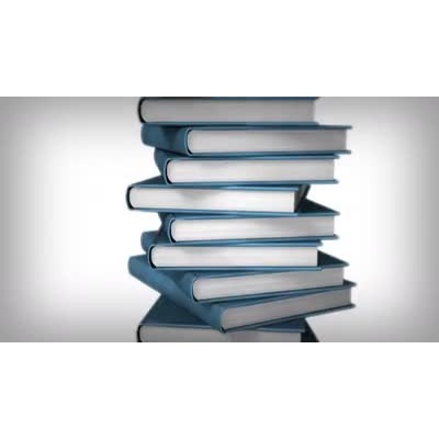 A stack of endless books. This video can represent learning vast amounts of knowledge.