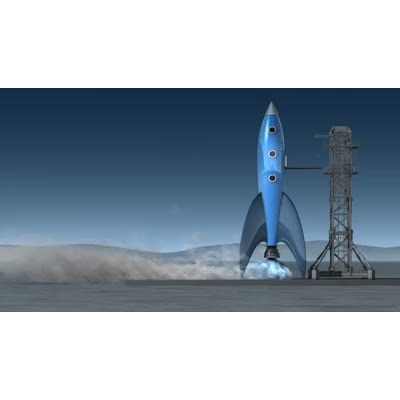 Smoke billows from a rocket that&#039;s ready to launch from it&#039;s platform.