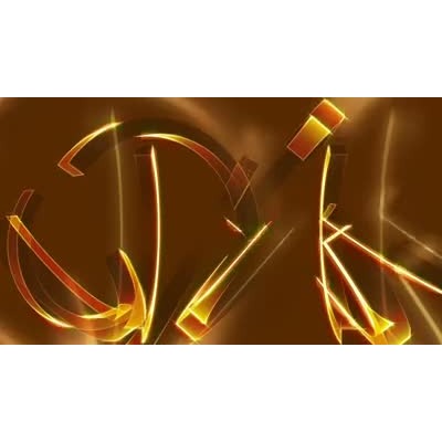 Golden semi circles rotating around the screen