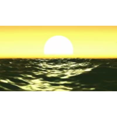 A boat and an airplane are shown traveling across a water background