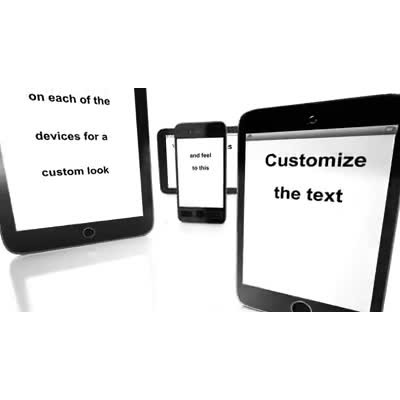 A group of four different portable digital devices