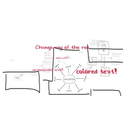 This customizable video shows animation of many different sketches of brainstorming, mind mapping and ideas contently flying by the camera.&lt;br&gt;&lt;br&gt;  You can add your own words in place of the red words.