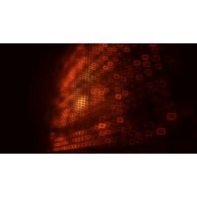 An abstract background showing rotating red boxes