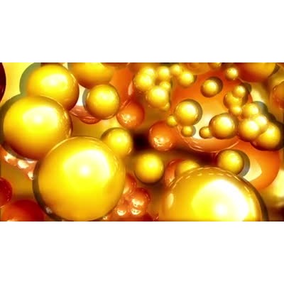 A video background featuring 3-D orbs