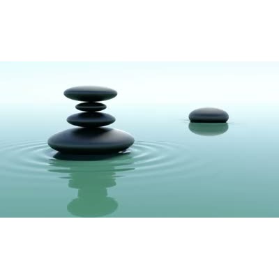 This video shows a tranquil scene of rocks on water.