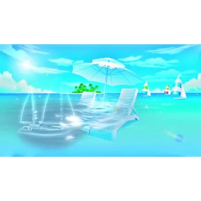 This video shows familiar scenes from a beach vacation. 