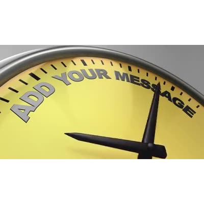 Minutes and hours past quickly in this customizable video background.  You can change the text on the clock face to your own message.