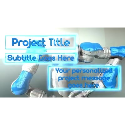 An industrial robot helps builder your custom text video.