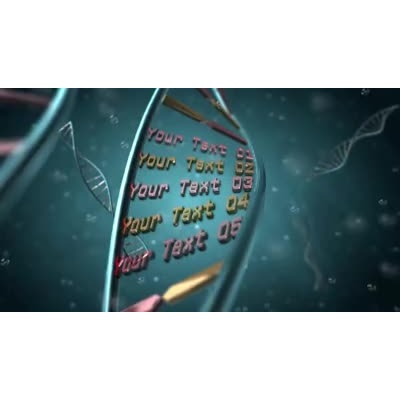 Your custom text embedded in a strand of DNA.