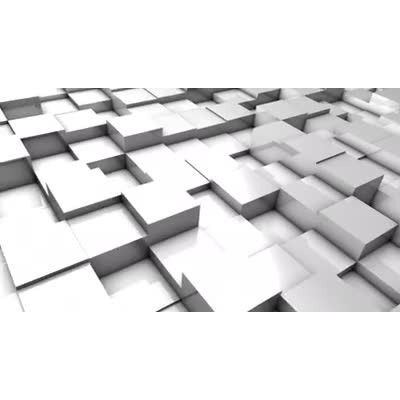 An abstract landscape made of blocks at random heights.