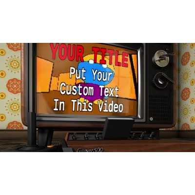 Put your message on the television screen in the retro-gaming scene.