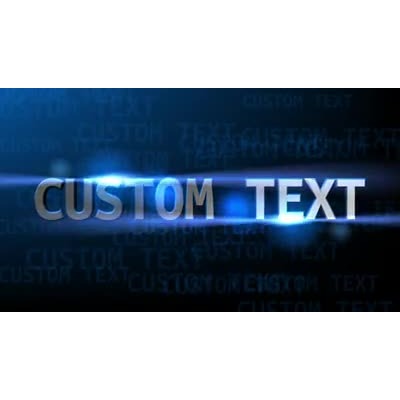 Lens flares move as your custom message appears in view.