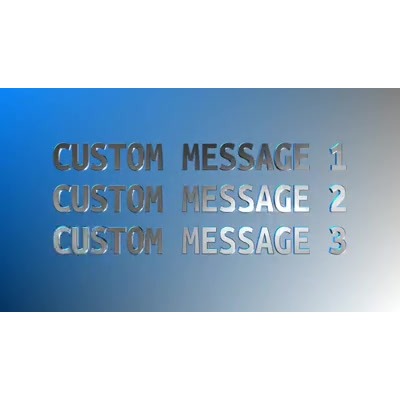 The chrome letters of your text fly in to the scene, then fly out.