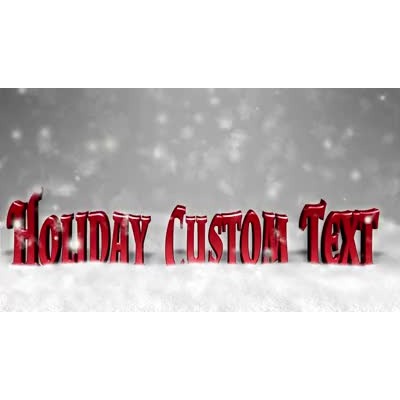 This video shows snow falling around custom text.   &lt;br&gt;&lt;br&gt;  &lt;FONT COLOR=&quot;F93636&quot;&gt;For best results limit CAPITAL letters to one per word.&lt;/FONT&gt;