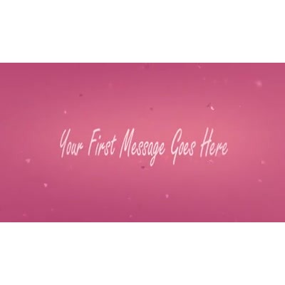 Your custom Valentine&#039;s Day message in floating among hearts.