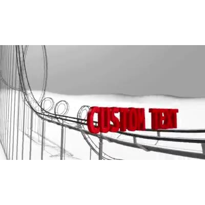 Your custom text rides on this roller-coaster.