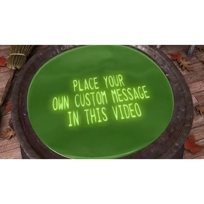Your custom text forms in a cauldron of green goo.