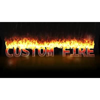 This animation shows custom text that is on fire.