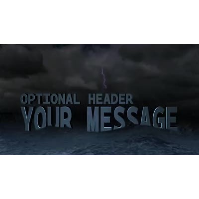 This video shows you custom text floating in turbulent stormy waters.  You can customize the text with your own words!
